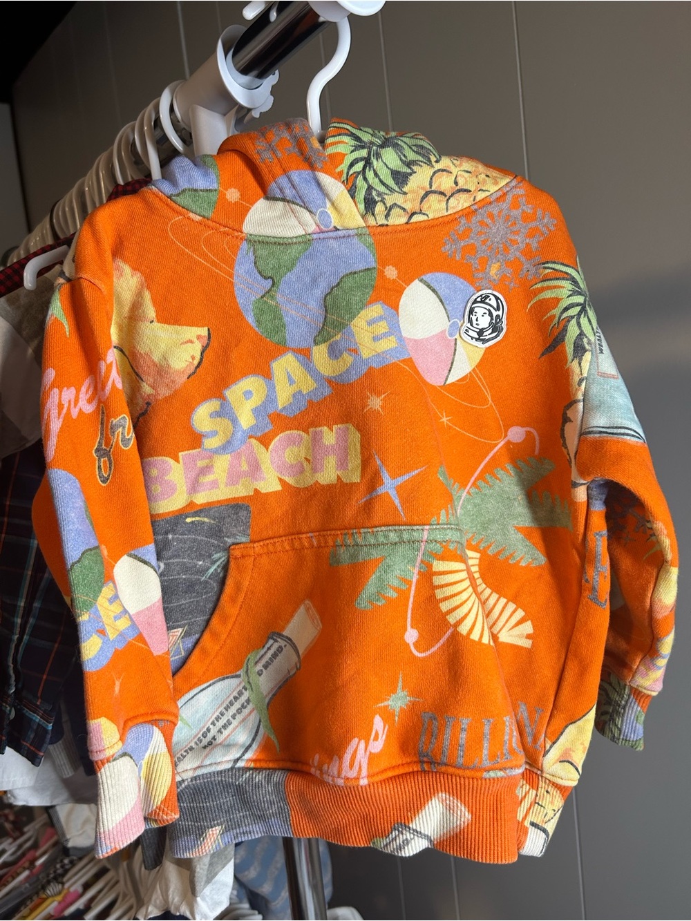 Billionaire Boys Club Orange 'Space Beach' Graphic Hoodie